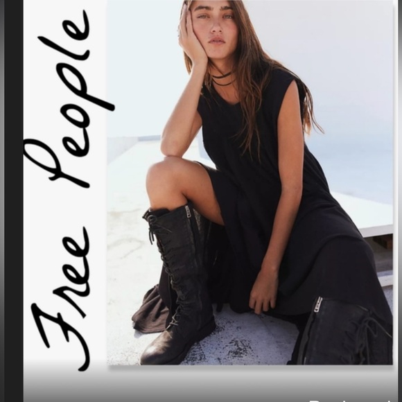 free people beach Dresses & Skirts - NEW Free People Beach Madelyn Midi Dress In Black  Size XS